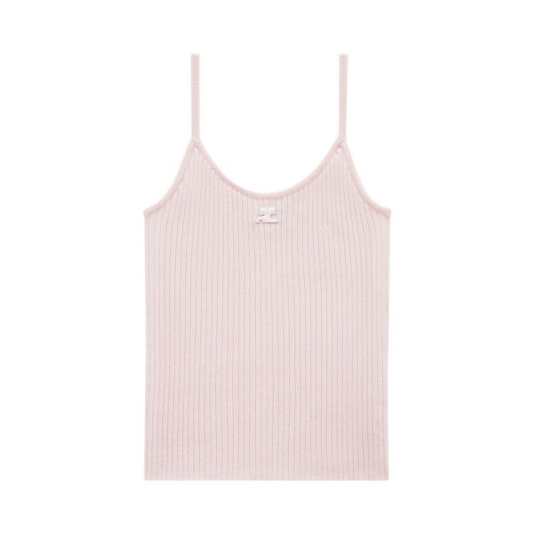 Courrèges Reedition Knit Tank Top 'Pale Pink'