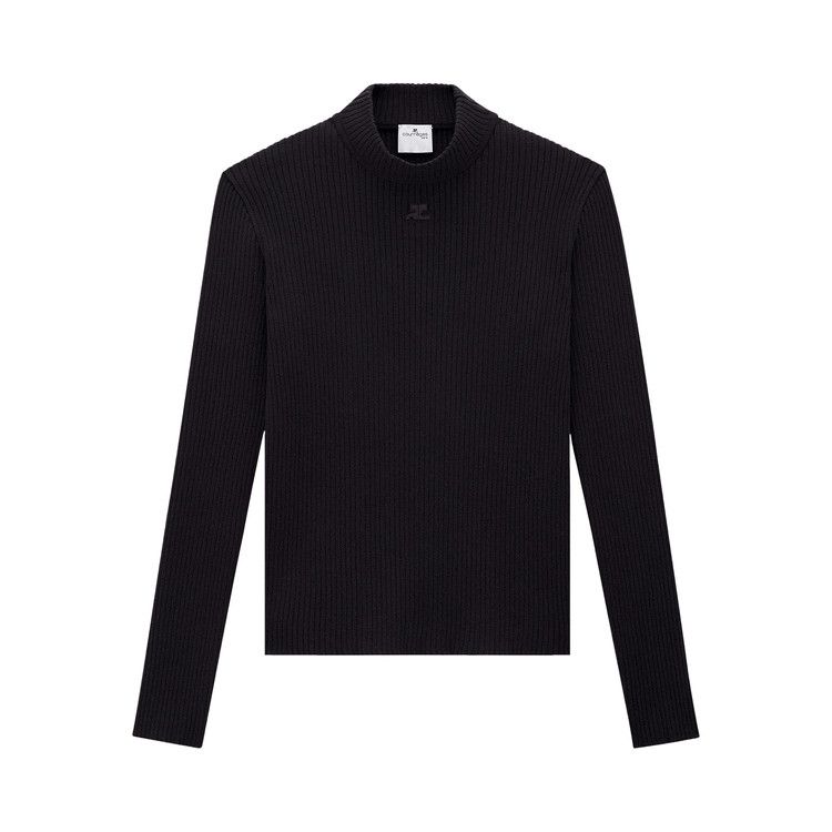 Courrèges Reedition Mockneck Sweater 'Black'