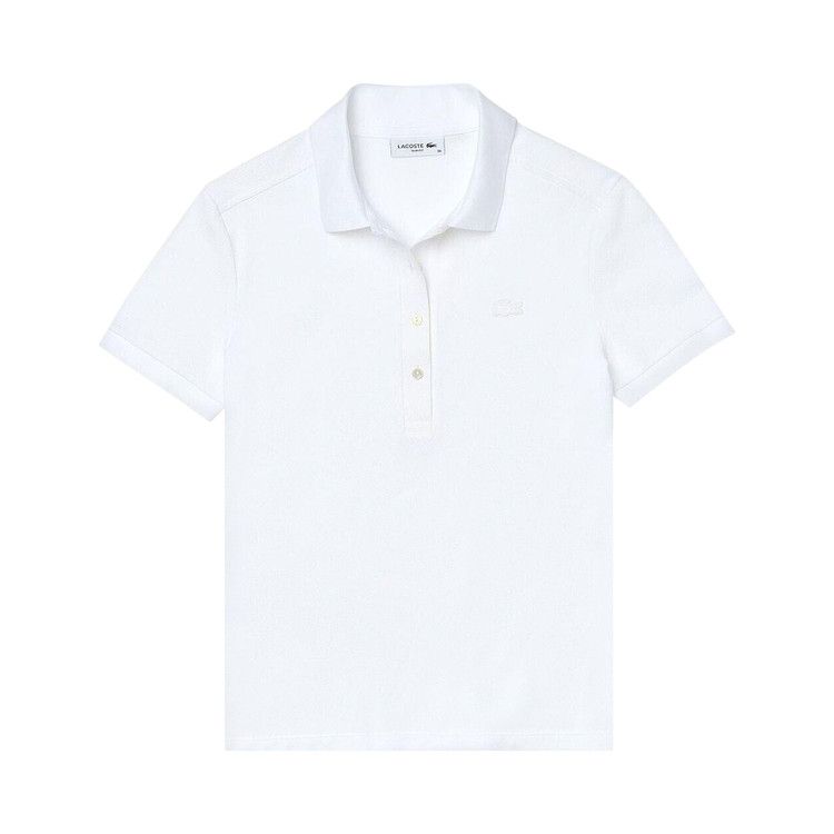 Lacoste Slim Fit Stretch Mini Piqué Polo Shirt 'White'