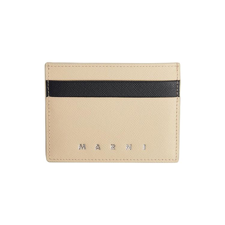 Marni Logo Printed Card Holder 'Talc/Night Blue'