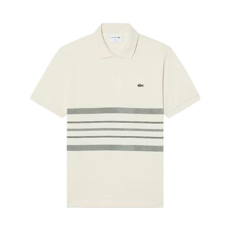 Lacoste French Made Classic Fit Striped Pique Polo 'Lapland'