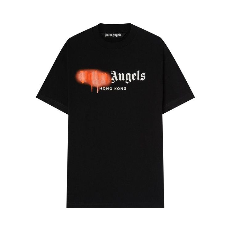 Palm Angels Hong Kong Sprayed T-Shirt 'Black/Orange'