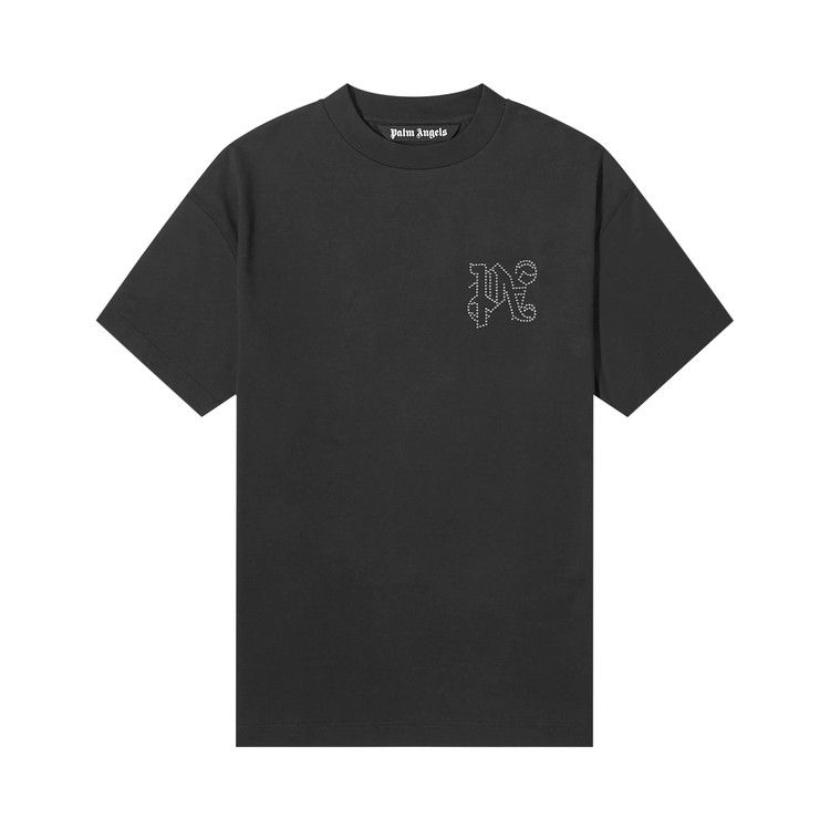 Palm Angels Monogram Stud Classic Tee 'Black/Gunmetal'