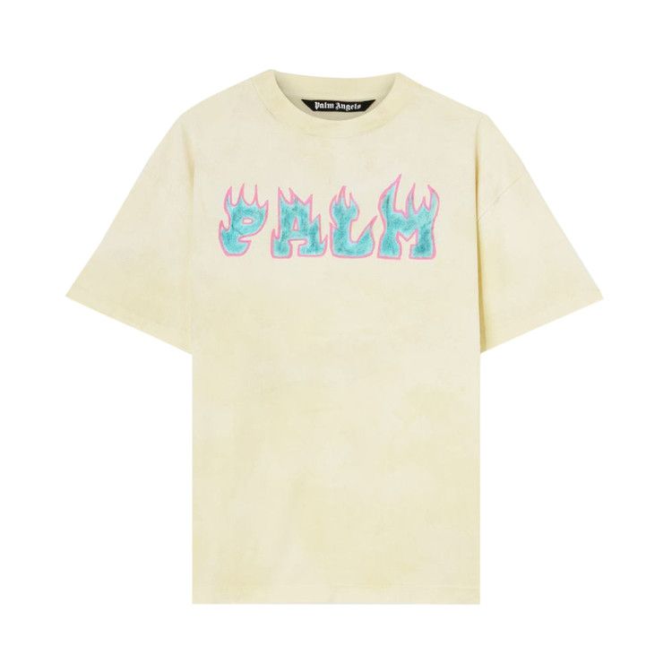 Palm Angels Flames Tee 'White/Purple'