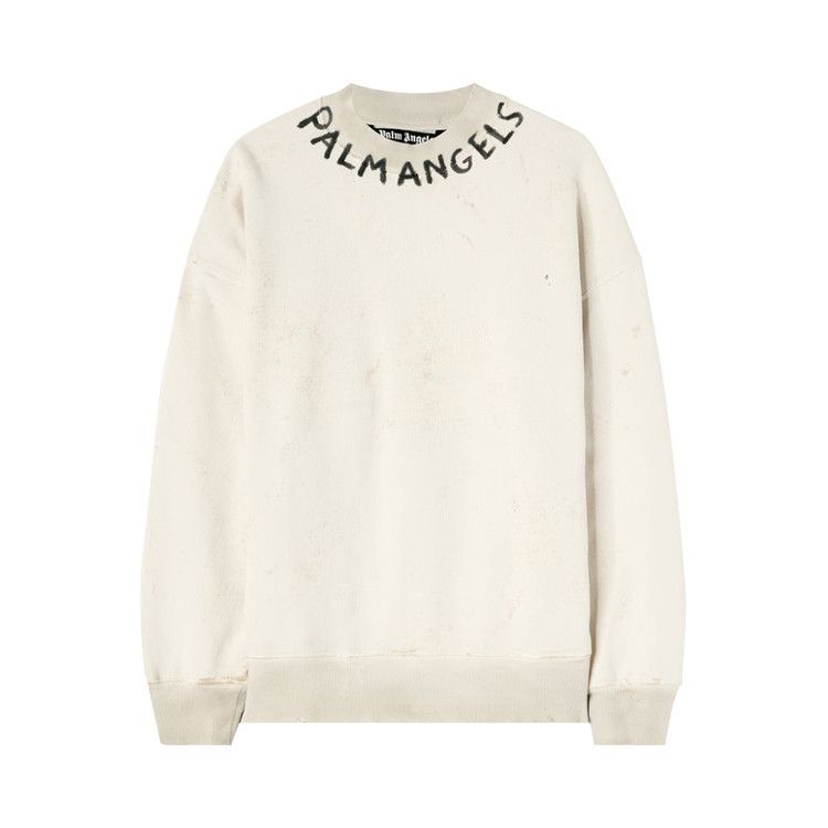 Palm Angels Seasonal Logo Vintage Crew 'White/Black'