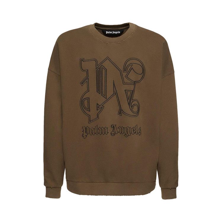 Palm Angels Monogram Statement Crew 'Brown/Black'
