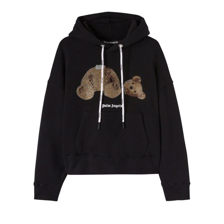 Palm Angels PA Sequins Bear Hoody 'Black/Gold'