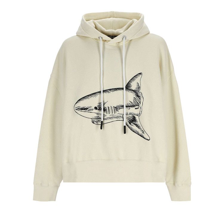 Palm Angels Split Shark Hoodie 'Butter'