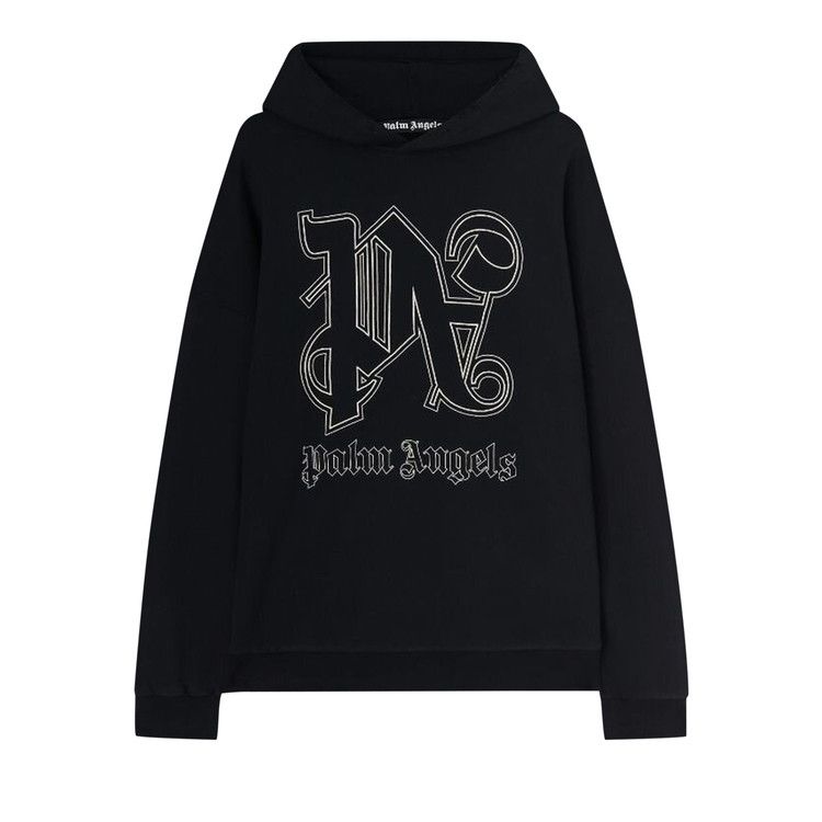 Palm Angels Monogram Statement Hoodie 'Black/Off White'