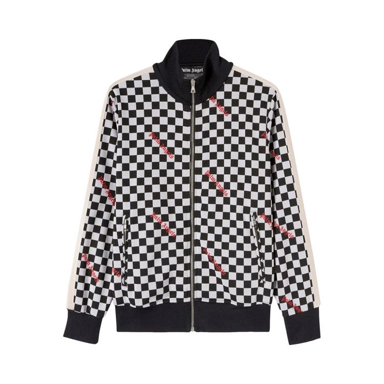 Palm Angels Jacquard Damier Classic Track Jacket 'Black/Red'