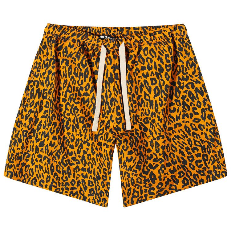 Palm Angels Cheetah Shorts 'Orange/Black'