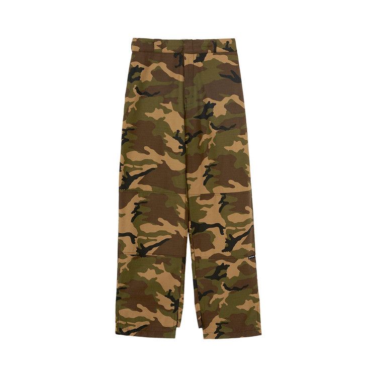Palm Angels Sartorial Waistband Camo Workpants 'Green'