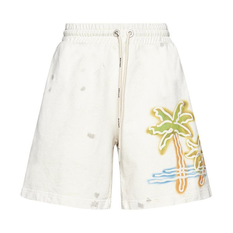Palm Angels Palm Neon Sweatshorts 'Off White/Multicolor'