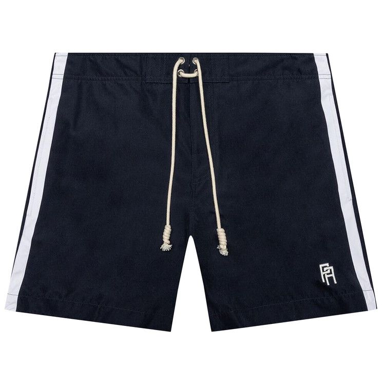 Palm Angels Monogram Swimshort 'Navy Blue/White'