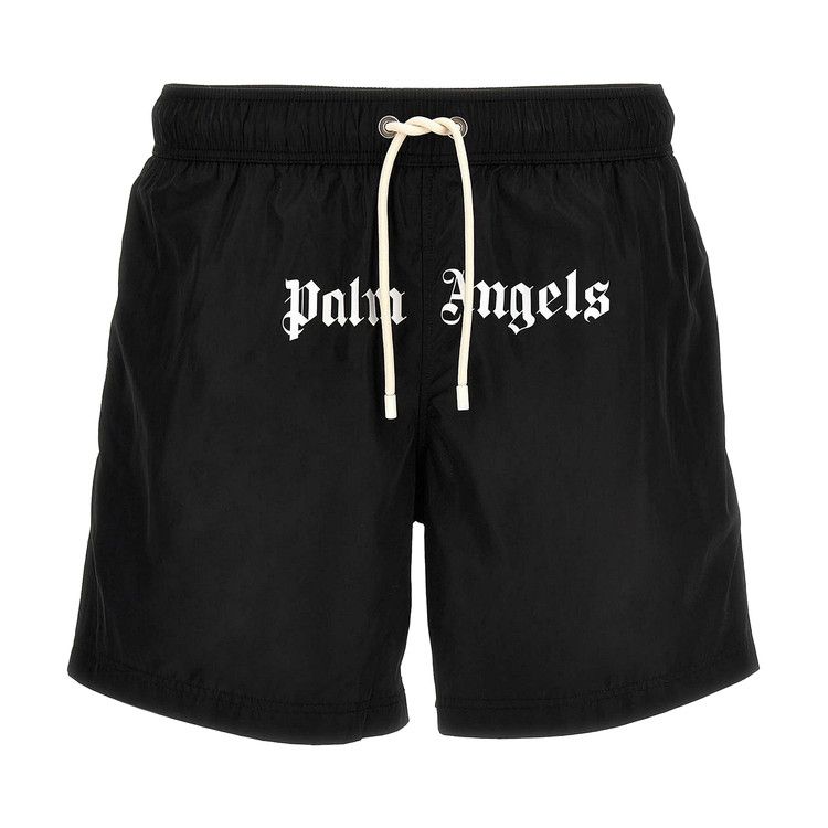 Palm Angels Classic Logo Swimshorts 'Black/White'