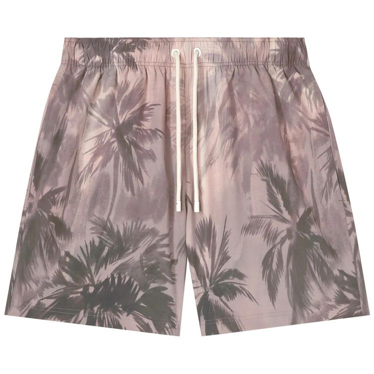 Palm Angels Sunset Palms Swimshorts 'Beige/Black'