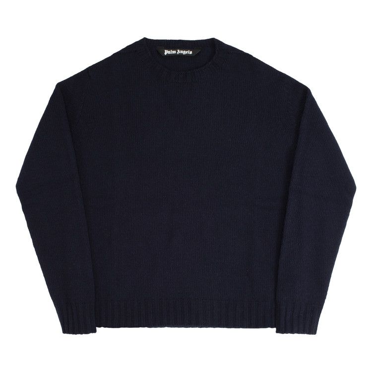 Palm Angels Rec Logo Sweater 'Navy Blue/White'