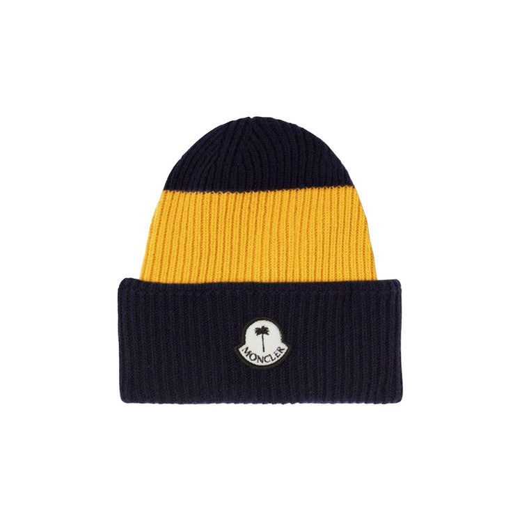 Moncler x Palm Angels Tricot Beanie Hat 'Blue/Yellow'