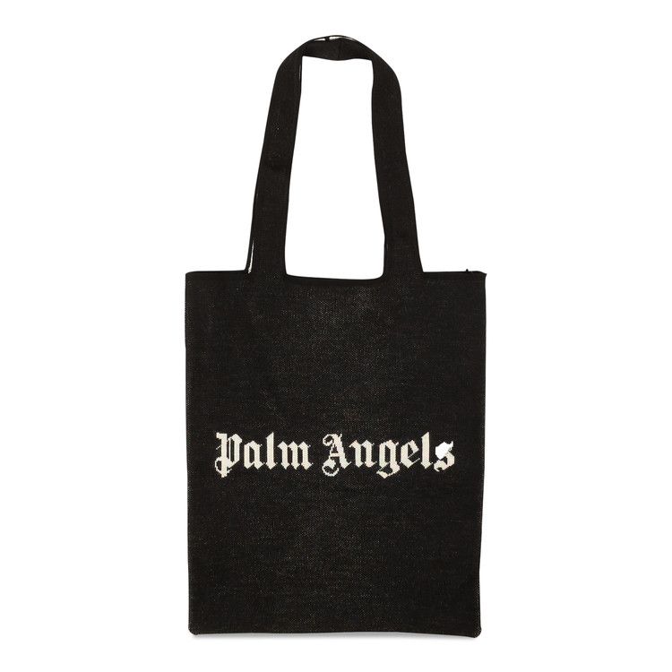 Palm Angels Knit Wool Blend Shopper Tote Bag 'Black'