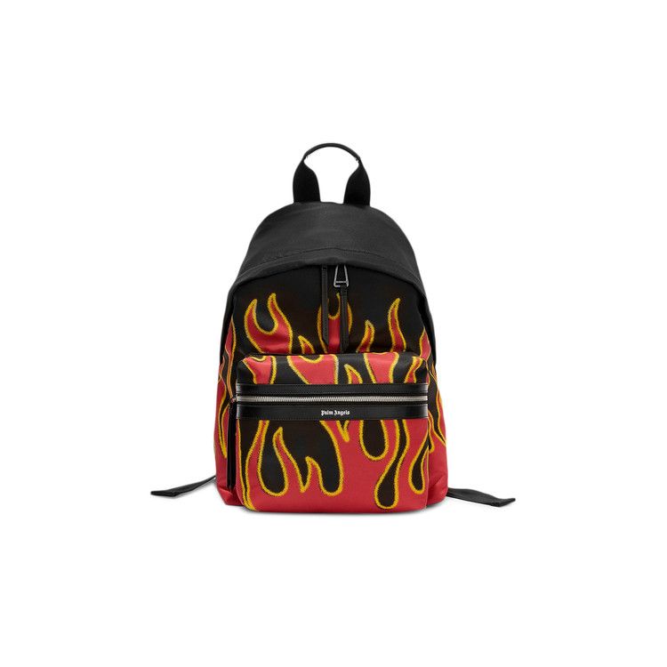 Palm Angels Backpack Printed Flames 'Red/White'