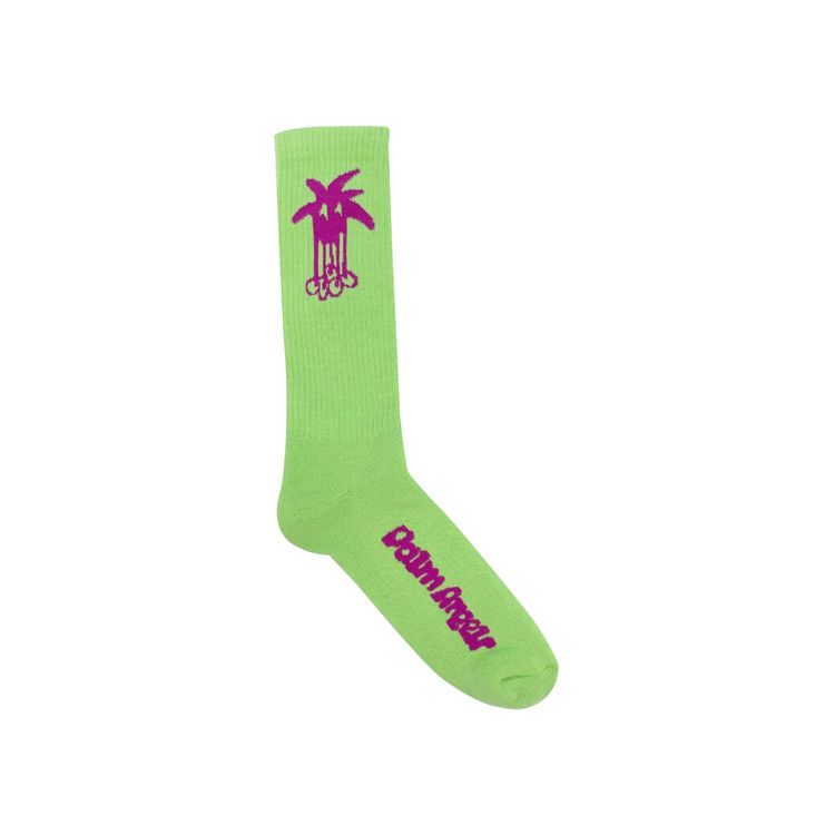 Palm Angels Douby Socks 'Green/Purple'