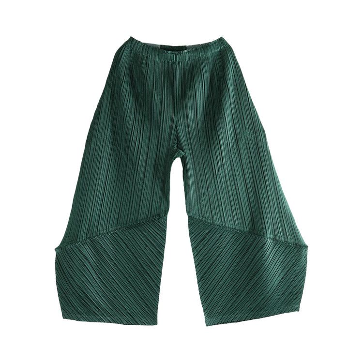 Pleats Please Issey Miyake Thicker Bottoms 2 Pants 'Dark Green'