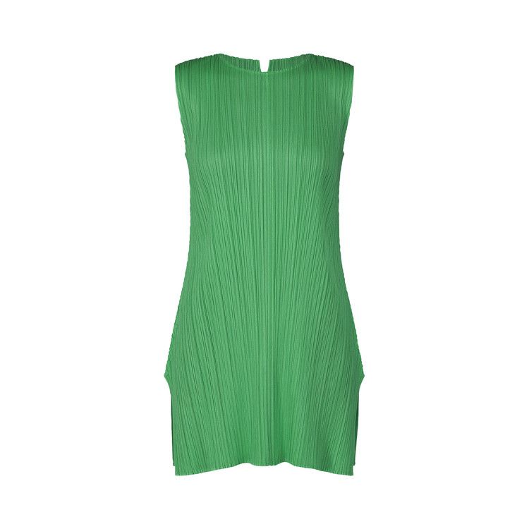 Pleats Please Issey Miyake Monthly Colors March Dress 'Grass Green'