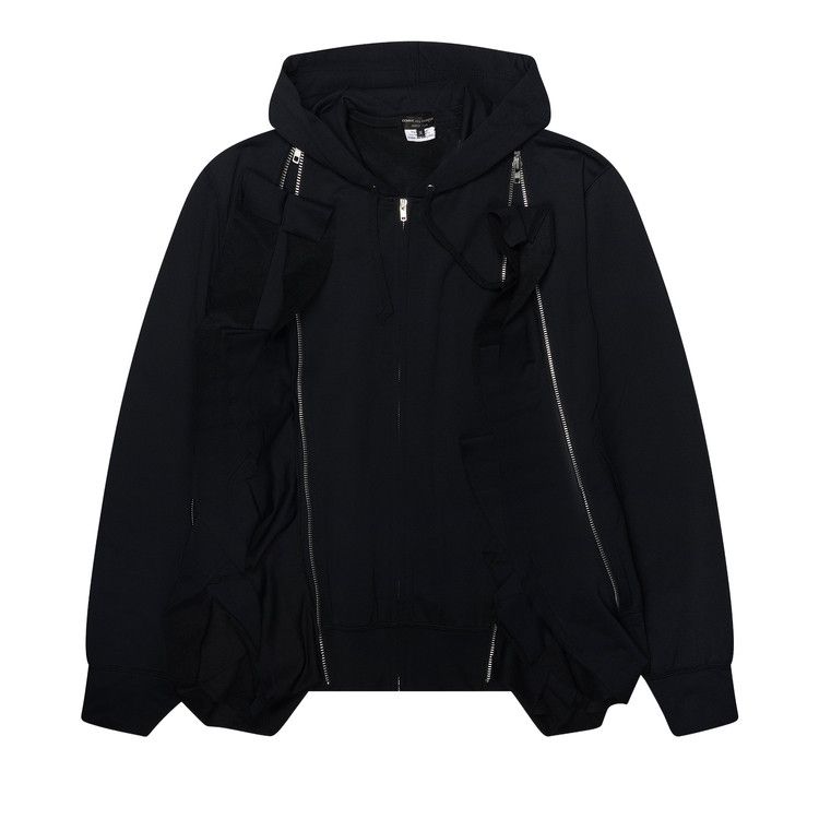 Comme des Garçons Homme Plus Ruffled Zip Up Hoodie 'Black'