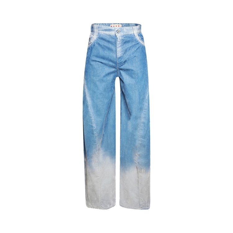 Marni Garment Dyed Flock Denim Pants 'Iris Blue'