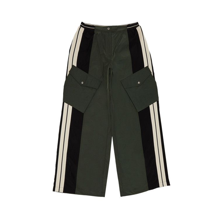 Palm Angels Colorblock Cargo Pants 'Forest Green/Black'