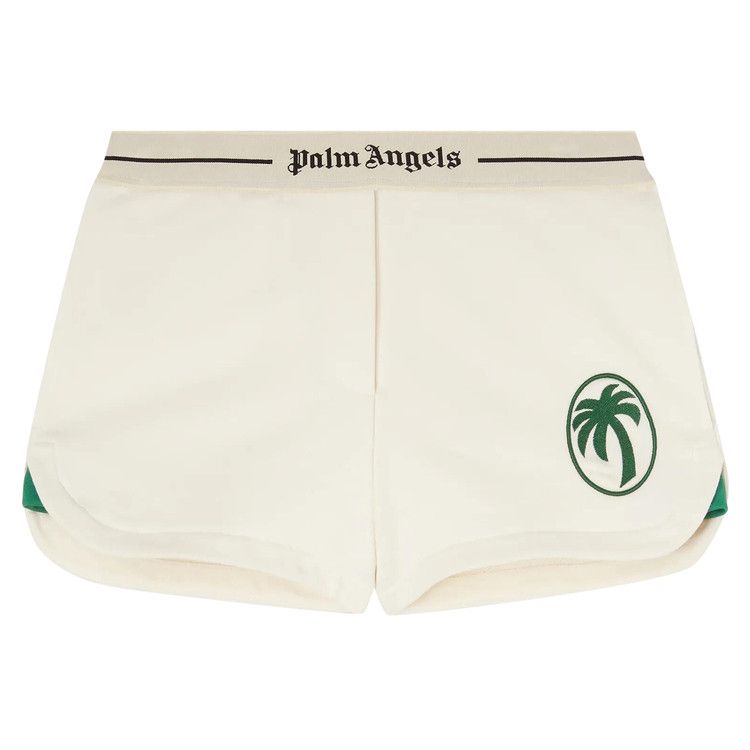 Palm Angels Oval Palm Sweatshorts 'Off White/Forest'