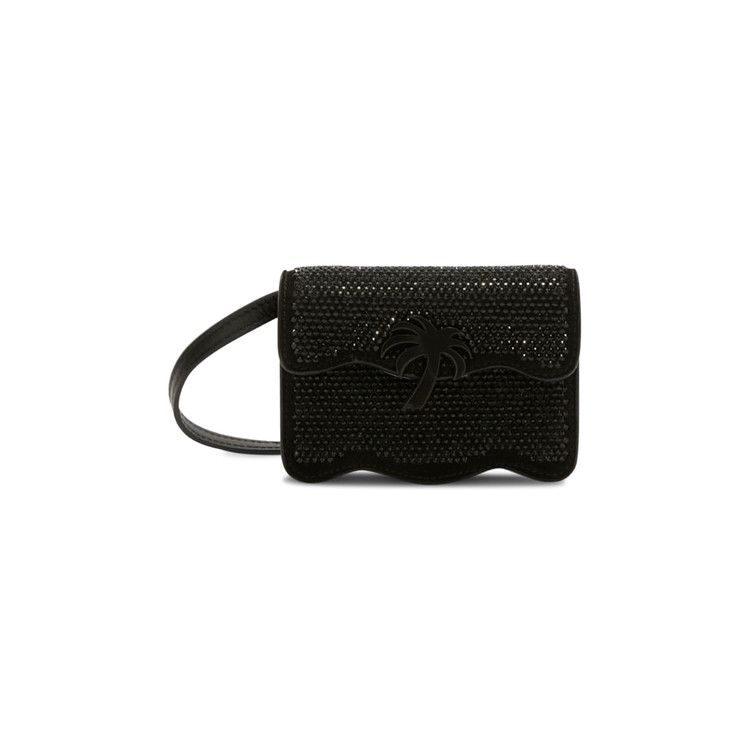 Palm Angels Rhinestone Palm Beach Bag 'Black/Silver'
