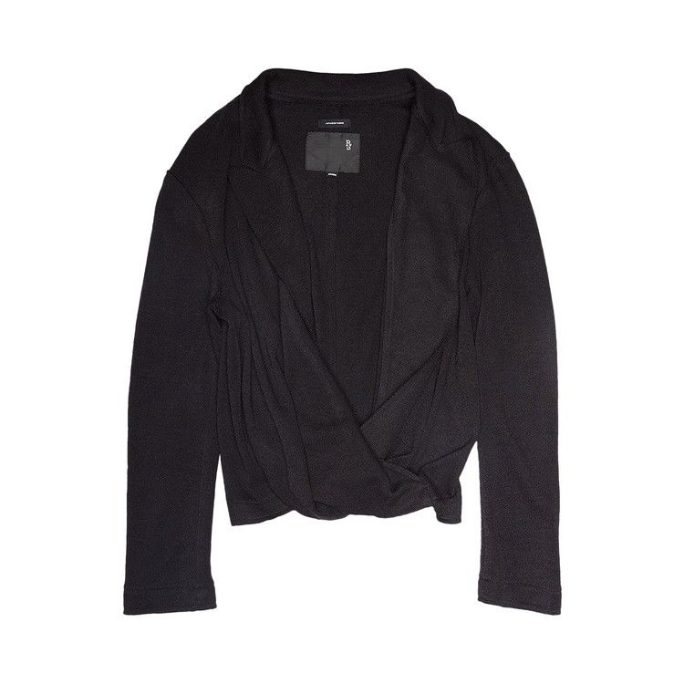 R13 Twisted Lapel Top 'Black'
