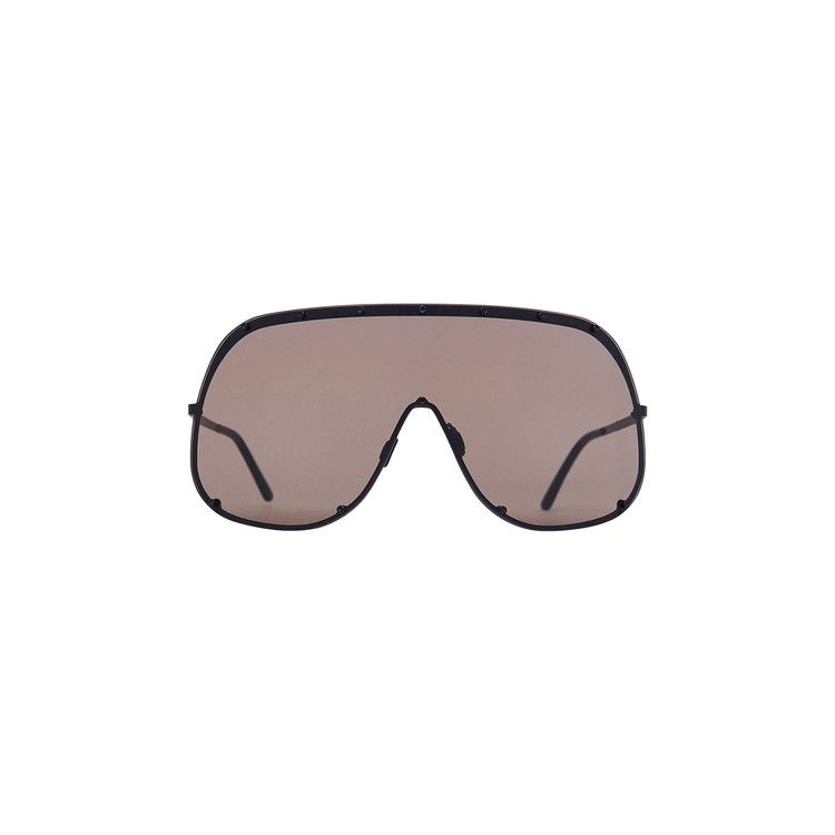 Rick Owens Shield Sunglasses 'Black Temple'