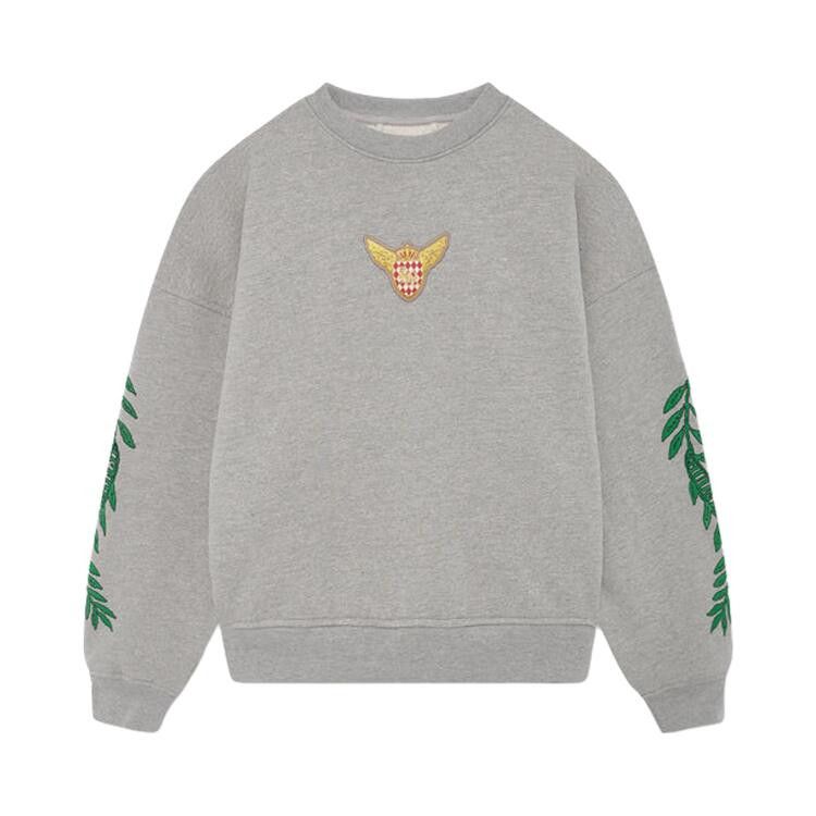 Rhude Tripoli Wreath Crewneck 'Heather Grey/Green/Blue'