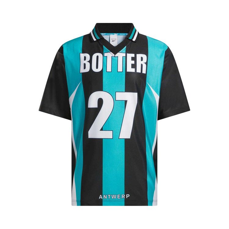 Reebok x Botter Stripe Reverse Soccer Tee 'Stripe Navy Aqua Blue'