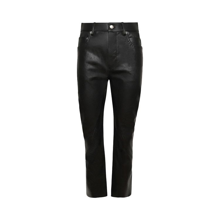 Rick Owens Detroit Cut Leather Pants 'Black'
