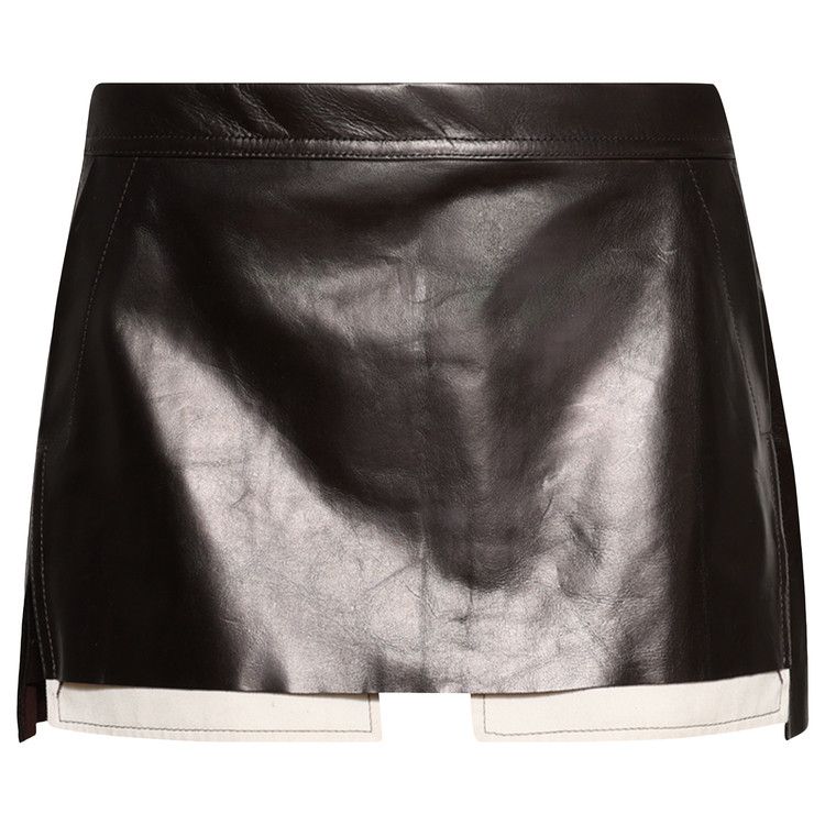 Rick Owens Fog Cutoff Mini Skirt 'Mahogany'