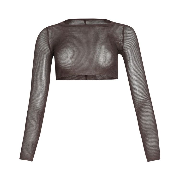 Rick Owens Long-Sleeve Crop T 'Macassar'