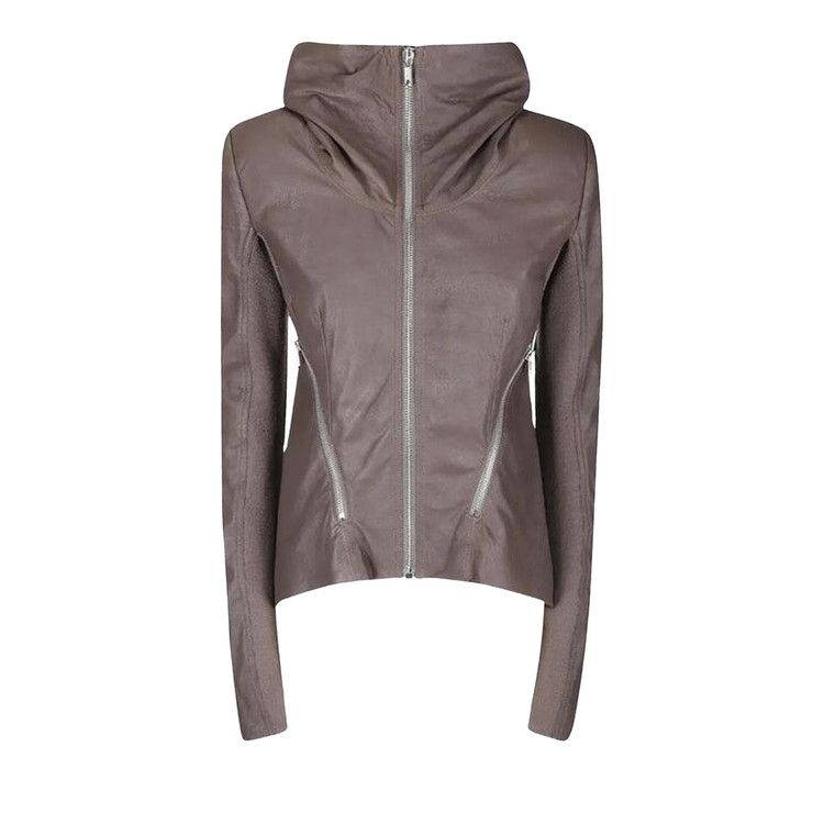 Rick Owens Giacca In Pelle Zipped Naska Biker Jacket 'Darkdust'