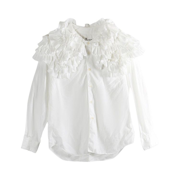 Comme des Garçons Ruffled-Shoulder Blouse 'White'
