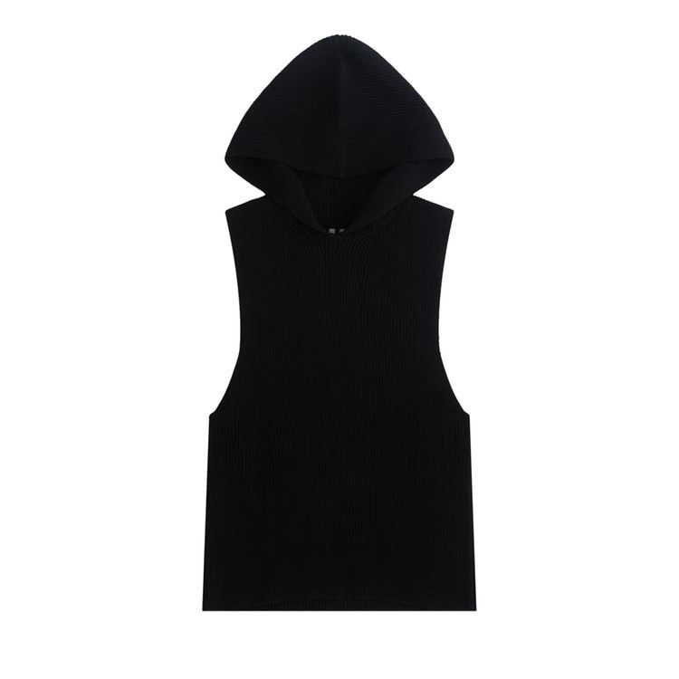 Rick Owens Maglia Hooded Tank Top 'Black'