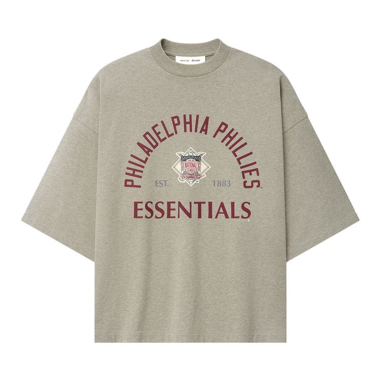 Fear of God Essentials Phillies National League Merch Tee 'Seal Heather'