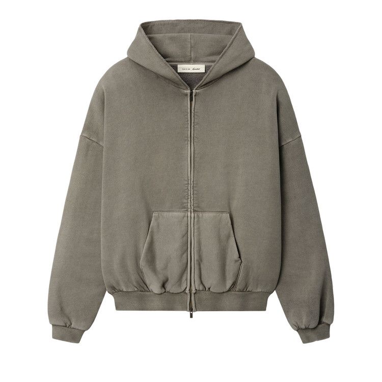 Fear of God Essentials 90s Zip-Up Hoodie 'Washed Seal'