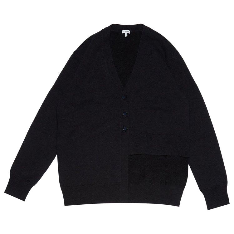 Loewe Asymmetric Cardigan 'Dark Navy'