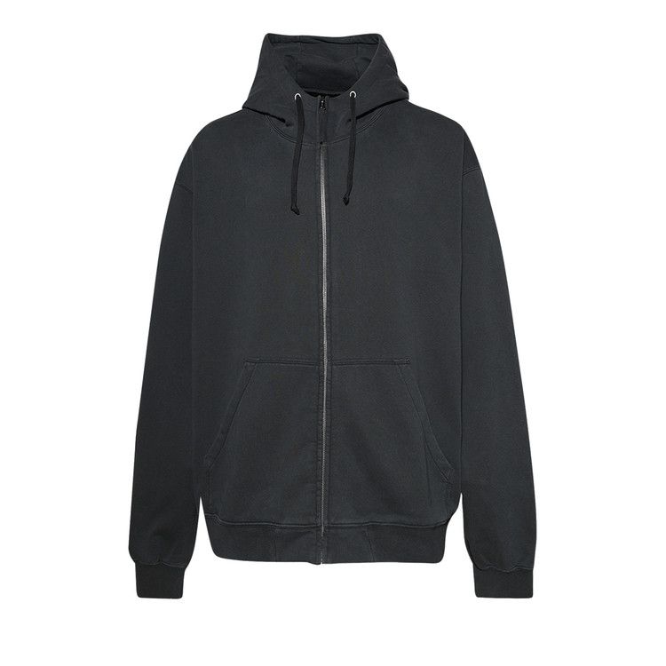 Maison Margiela Back Logo Zip-Up Hoodie 'Black'