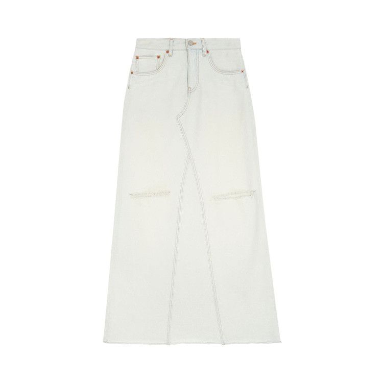 MM6 Maison Margiela Long Denim Skirt 'Light Blue'