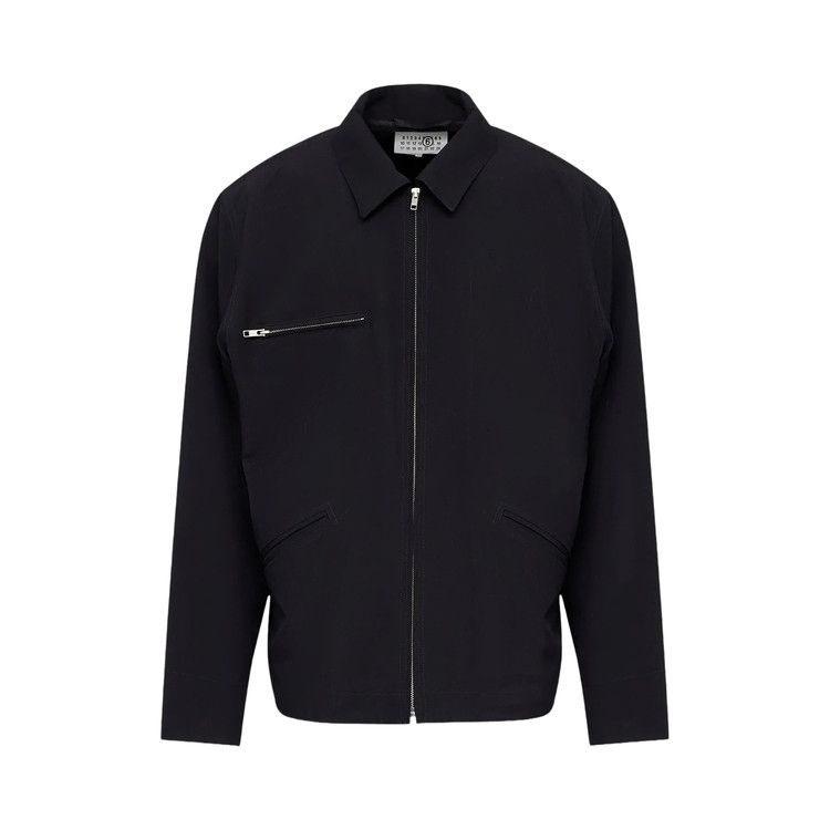 MM6 Maison Margiela Light Wool Blend Zip Jacket 'Black'