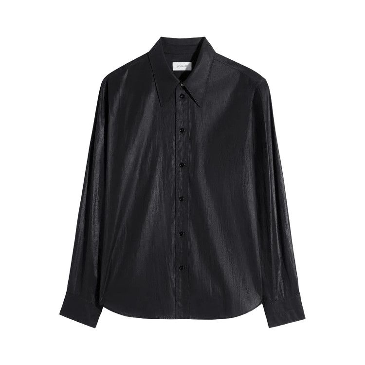 Lemaire Pointed Collar Surrealist Shirt 'Caviar'