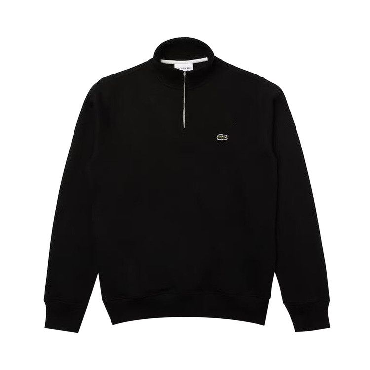 Lacoste Zip-Up High Neck Interlock Sweatshirt 'Black'